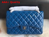 Chanel Large Classic Flap Bag in Blue Patent Leather Replica