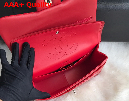 Chanel Large Classic Flap Bag in Red Patent Leather Replica