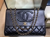 Chanel Large Coco Flap Bag in Black Lambskin