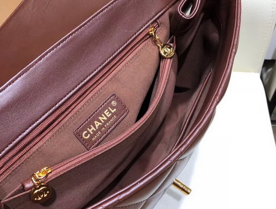 Chanel Large Coco Flap Bag in Burgundy Lambskin