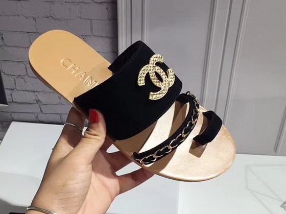 Chanel Large Coco Mules in Black Suede Calfskin