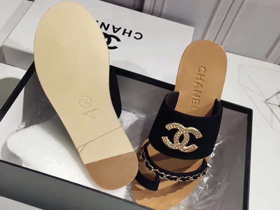 Chanel Large Coco Mules in Black Suede Calfskin