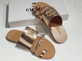 Chanel Large Coco Mules in Gold Lambskin