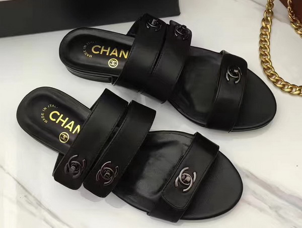 Chanel Large Coco Sandals Black Lambskin For Sale