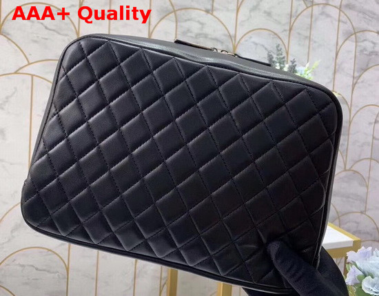 Chanel Large Cosmetic Purse in Black Lambskin Replica