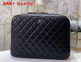 Chanel Large Cosmetic Purse in Black Lambskin Replica