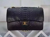 Chanel Maxi Flap Bag Black Snakeskin for Sale