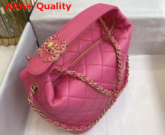 Chanel Large Hobo Bag Lambskin Gold Metal Pink AS1747 Replica