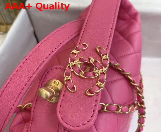 Chanel Large Hobo Bag Lambskin Gold Metal Pink AS1747 Replica