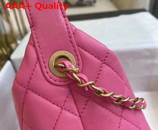 Chanel Large Hobo Bag Lambskin Gold Metal Pink AS1747 Replica