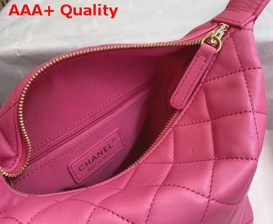 Chanel Large Hobo Bag Lambskin Gold Metal Pink AS1747 Replica