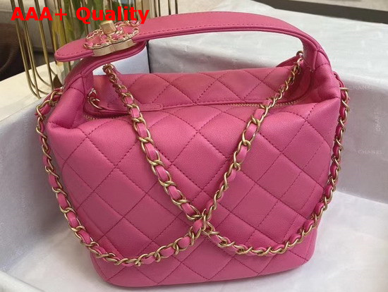 Chanel Large Hobo Bag Lambskin Gold Metal Pink AS1747 Replica