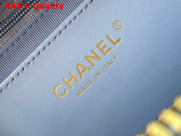 Chanel Large Hobo Bag in Blue Washed Denim Gold Tone Metal AS5339 Replica