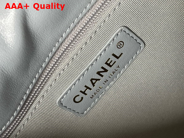 Chanel Large Hobo Bag in Light Blue Shiny Calfskin Gold Tone Metal Ref AS4668 Replica