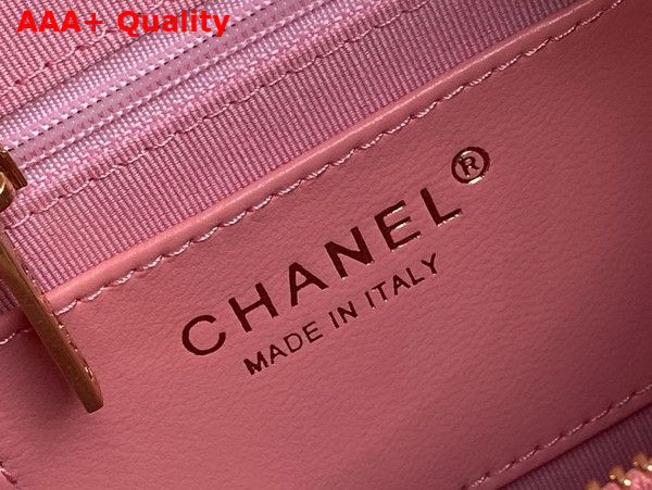 Chanel Large Hobo Bag in Pink Shiny Lambskin Gold Tone Metal AS5339 Replica