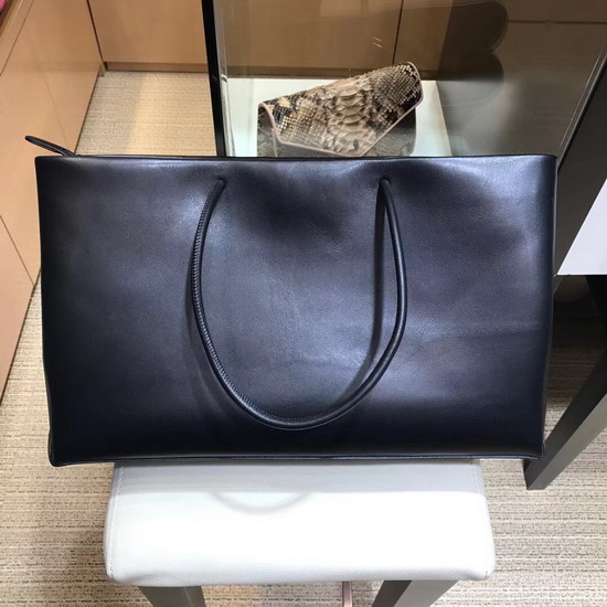 Chanel Large Leather Shopping Tote Black