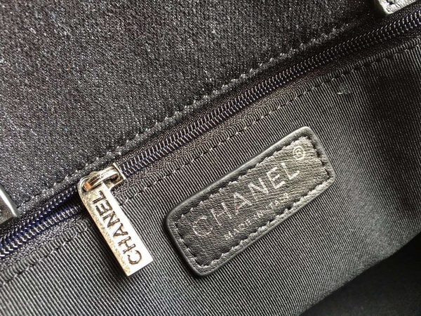 Chanel Large Shopping Bag Black Denim for Sale