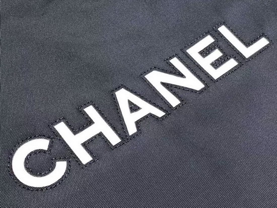 Chanel Large Shopping Bag in Black Nylon