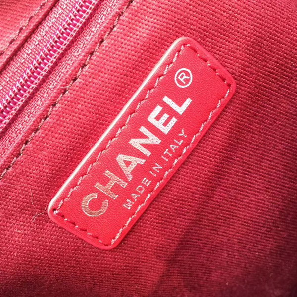 Chanel Large Shopping Bag in Fuchsia Printed Fabric