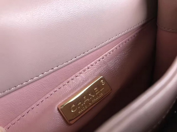 Chanel Latest Flap Bag in Light Pink Python with Gold Tone Metal For Sale