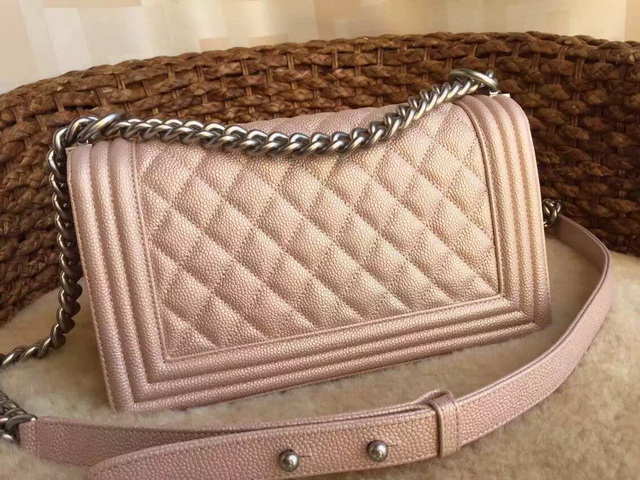 Chanel Le Boy Champagne Lambskin Silver Hardware for Sale