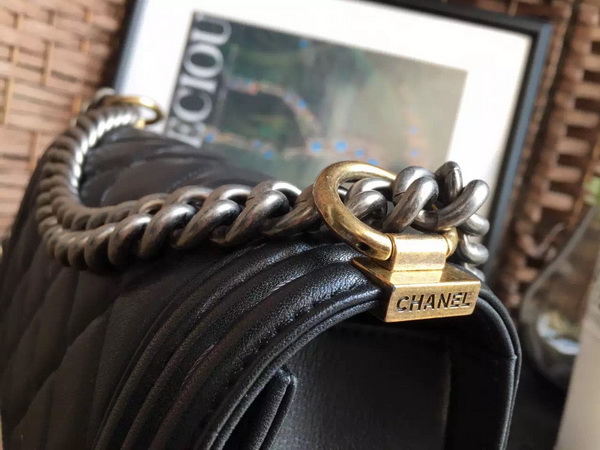 Chanel Le Boy Flap Bag Black Calfskin for Sale