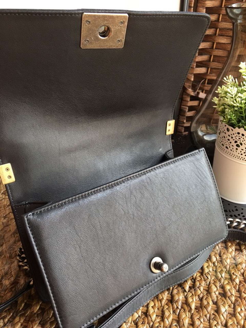 Chanel Le Boy Flap Bag Black Calfskin for Sale