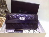 Chanel Le Boy Flap Wallet Black Lambskin for Sale