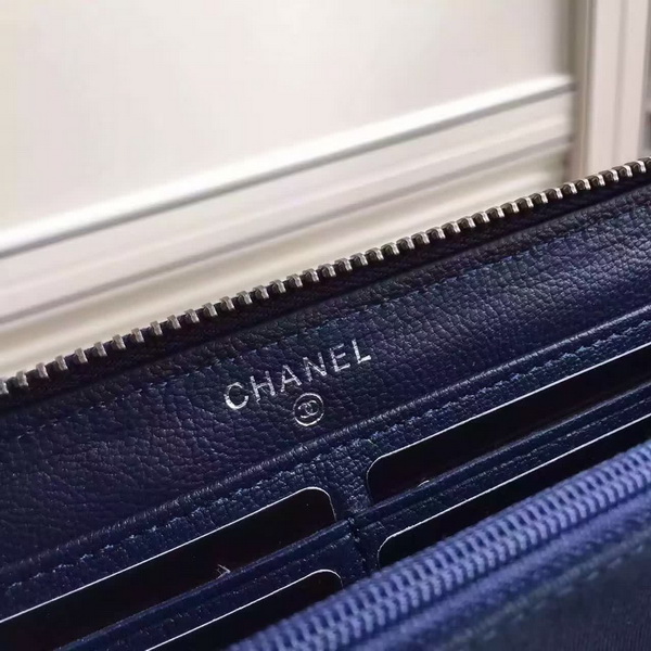 Chanel Le Boy Long Wallet Navy Calfskin for Sale