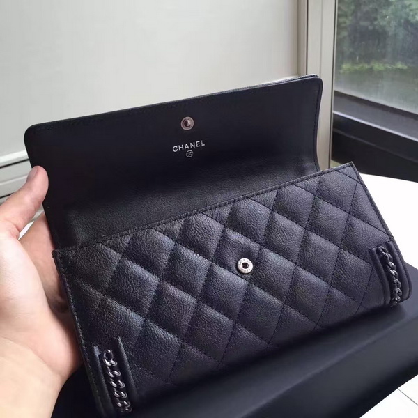 Chanel Le Boy Wallet Black Calfskin for Sale