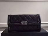 Chanel Le Boy Wallet Black Calfskin for Sale