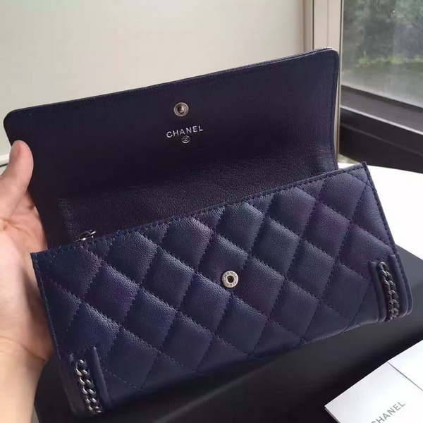 Chanel Le Boy Wallet Navy Calfskin for Sale