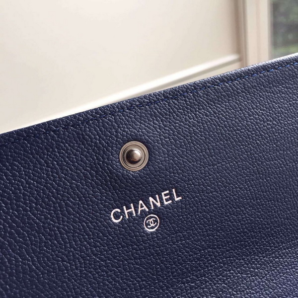 Chanel Le Boy Wallet Navy Calfskin for Sale