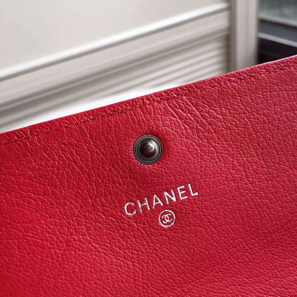 Chanel Le Boy Wallet Red Calfskin for Sale