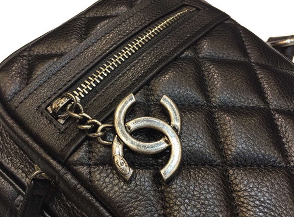 Chanel Leather Messenger Bag in Black for Sale