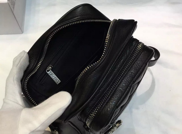 Chanel Leather Messenger Bag in Black for Sale