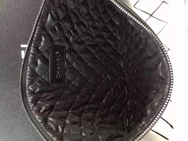 Chanel Leather Pouch Black Patent Leather for Sale