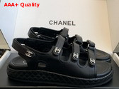 Chanel Leather Sandal in Black Replica