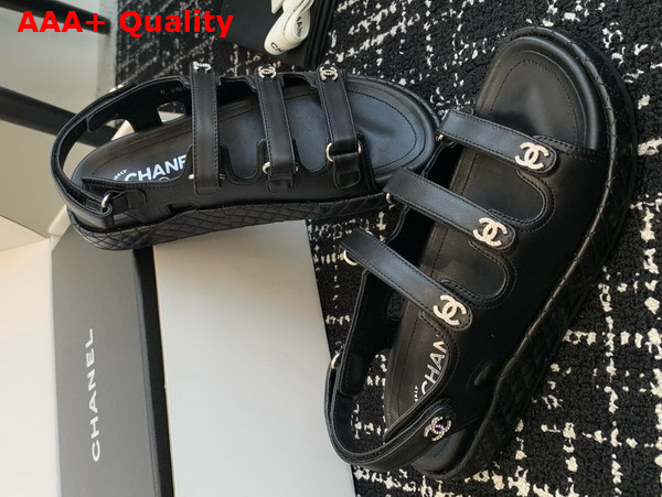 Chanel Leather Sandal in Black Replica