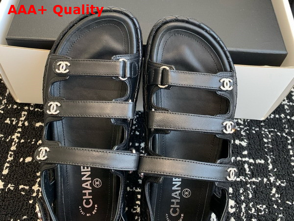 Chanel Leather Sandal in Black Replica