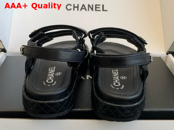 Chanel Leather Sandal in Black Replica