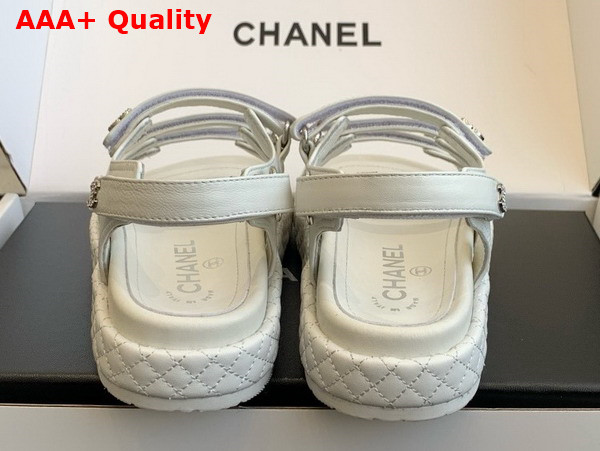 Chanel Leather Sandal in White Replica