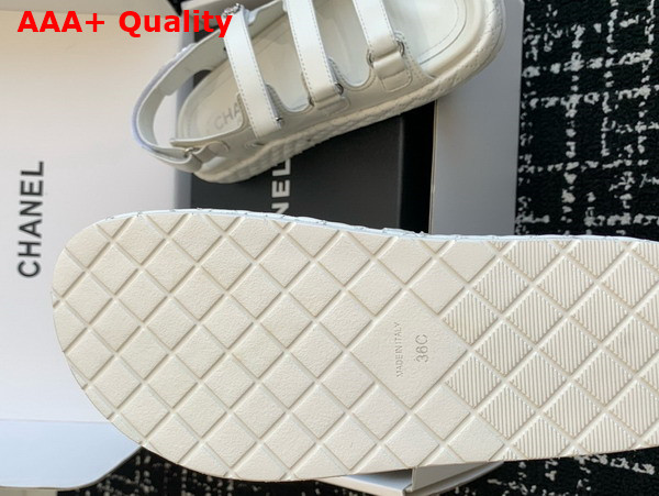 Chanel Leather Sandal in White Replica