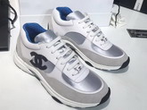 Chanel Leather Sneaker Calfskin and Suede Calfskin Blue