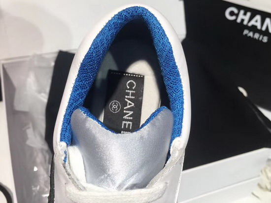 Chanel Leather Sneaker Calfskin and Suede Calfskin Blue