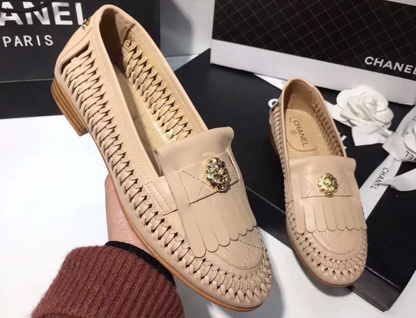 Chanel Loafers Beige Weaved Calfskin