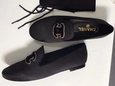 Chanel Loafers Fabric Black For Sale