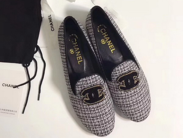 Chanel Loafers Fabric Gold For Sale