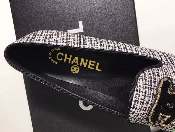 Chanel Loafers Fabric Gold For Sale