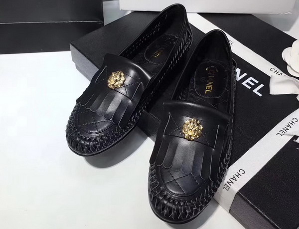 Chanel Loafers Kangaroo Black